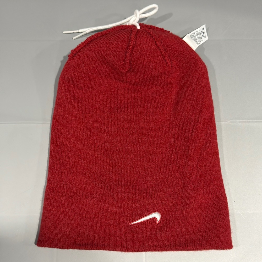 Nike Alabama Crimson Tide Beanie Hat Red White Pom Cuffed Knit 34918XAL1 FA17 - Picture 4 of 9
